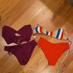 Set Of 2 Zaful Colorful Bikinis